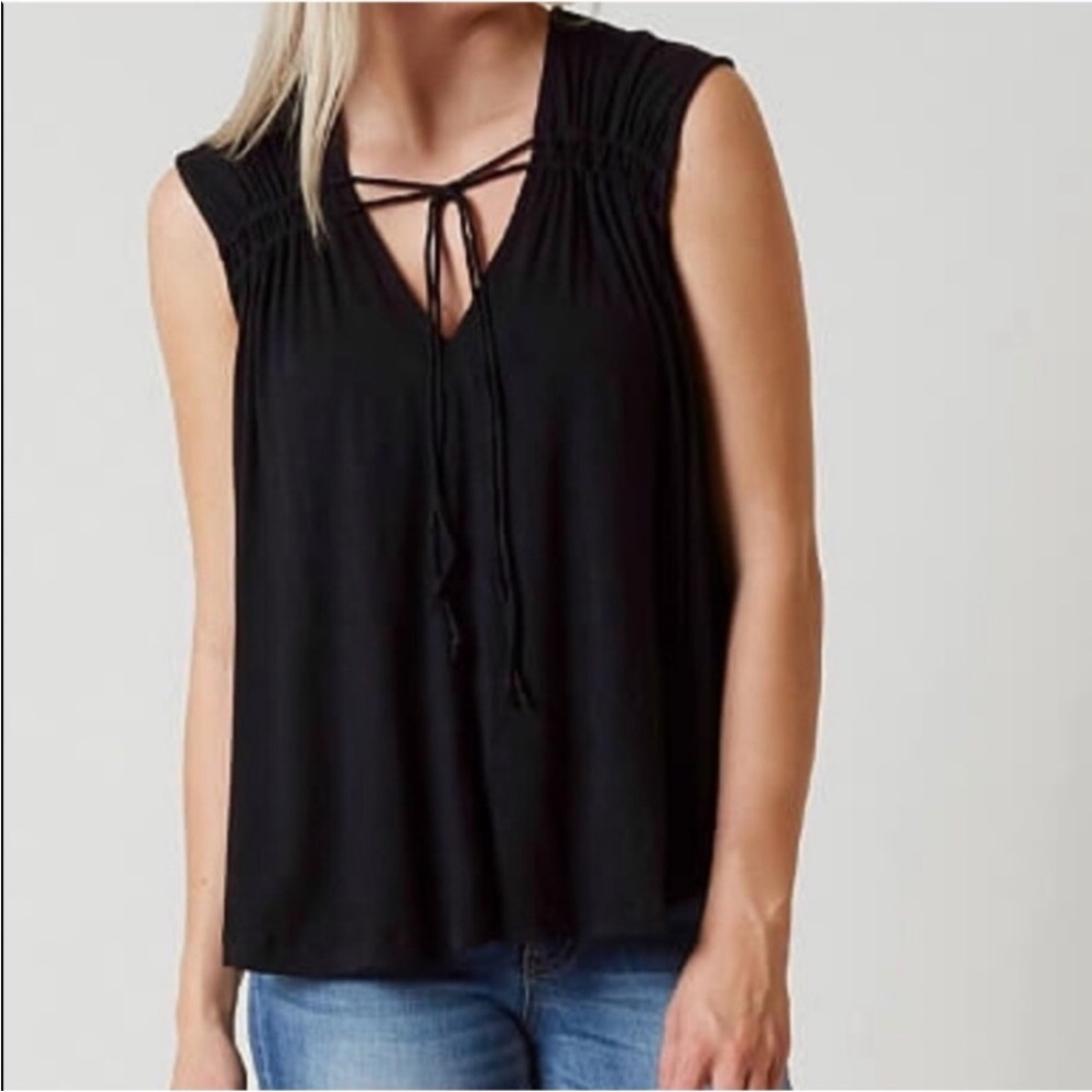 Free People V-Neck Cap Sleeve Tank Shirt Blouse